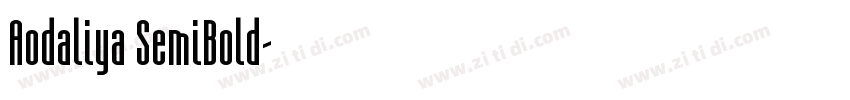 Aodaliya SemiBold字体转换